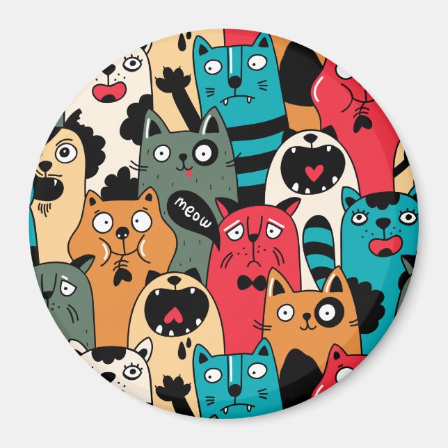Íman A multidão de gatos (Frente)