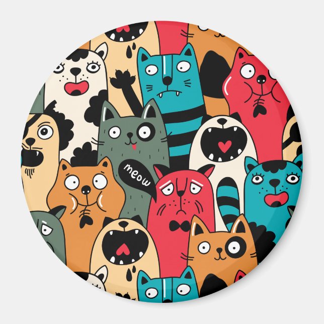 Íman A multidão de gatos (Frente)