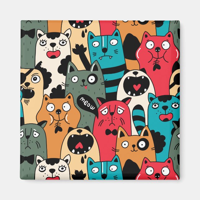 Íman A multidão de gatos (Frente)