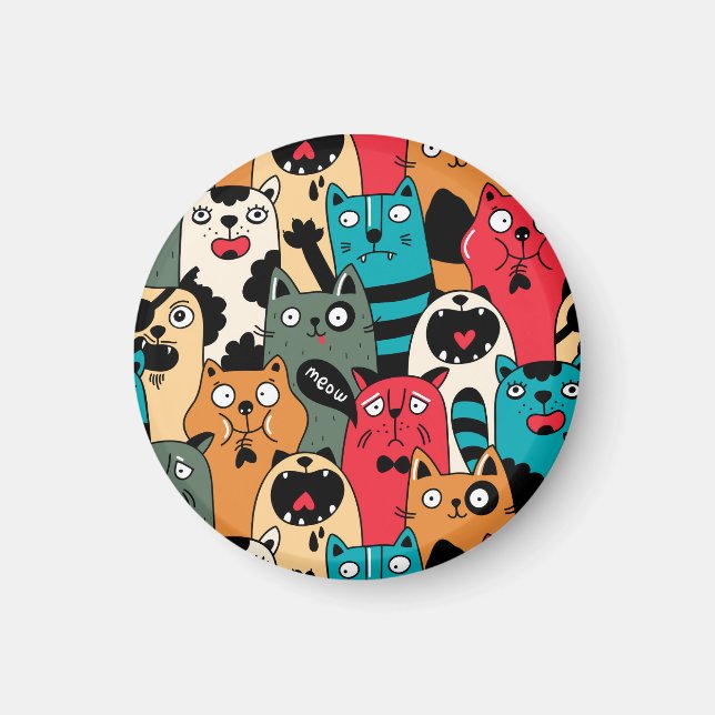 Íman A multidão de gatos (Frente)