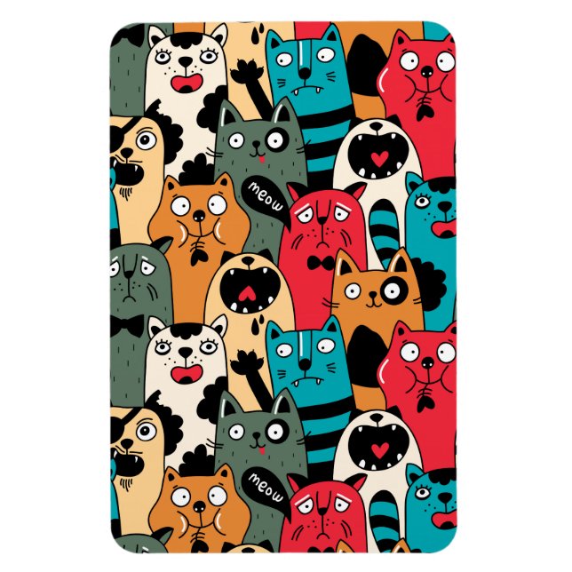 Íman A multidão de gatos (Vertical)