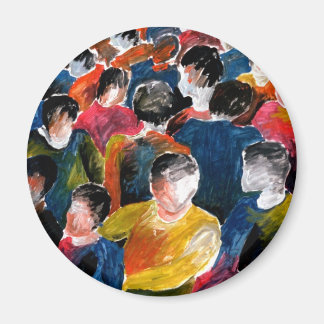 Íman A Multidão - imã de geladeira.