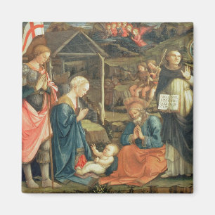 Íman A natividade com SS. Michael e Dominic, 1470 (t