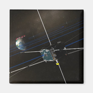 Íman A nave espacial de cinco THEMIS na órbita