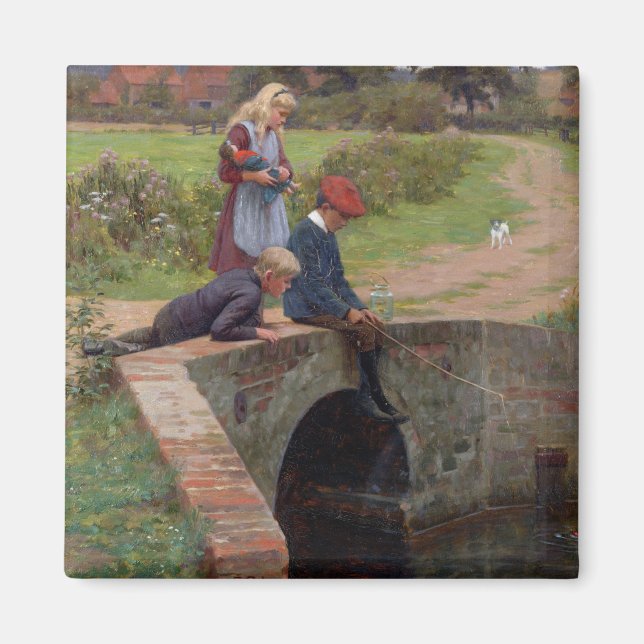 Íman A Nibble, 1914 (óleo no painel) (Frente)