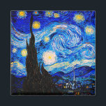 Íman A Noite Estrelada de Vincent Van Gogh<br><div class="desc">Vincent Van Gogh Na Noite Estrelada. Esta é uma antiga obra-prima do pintor mestre holandês Vincent Van Gogh. Esta pintura de paisagem artística fina tem uma cor bela,  vibrante e saturada. Vincent Van Gogh era um pintor impressionista holandês. Esta imagem está no dominio público</div>