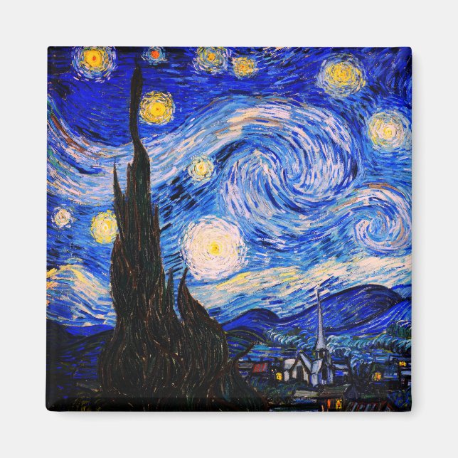 Íman A Noite Estrelada de Vincent Van Gogh (Frente)