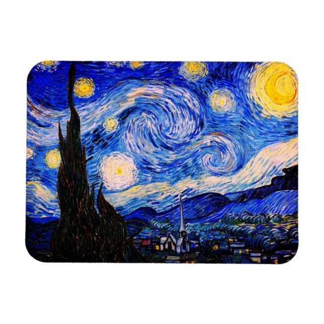 Íman A Noite Estrelada de Vincent Van Gogh (Horizontal)