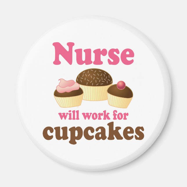 Íman A Ocupação Funcionará Para Enfermeiros Cupcakes (Frente)