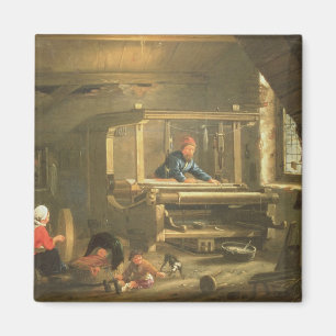 Íman A oficina de um tecelão, 1656 (óleo em canvas)