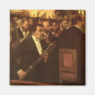 Íman A orquestra da ópera por Edgar Degas, arte do