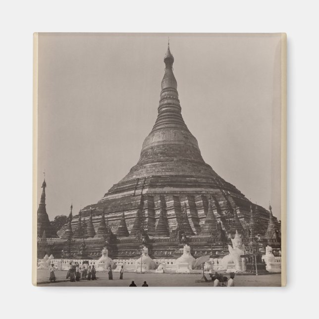Íman A Pagoda Shwedagon em Rangum, Birmânia, c.1860 (Frente)