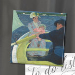 Íman A Parte Barco | Mary Cassatt<br><div class="desc">O Partido Barco (1893-1894) da artista impressionista americana Mary Cassatt. Uma peça de arte original é uma pintura a óleo sobre canvas. 

Use as ferramentas de design para adicionar texto personalizado ou personalizar a imagem.</div>