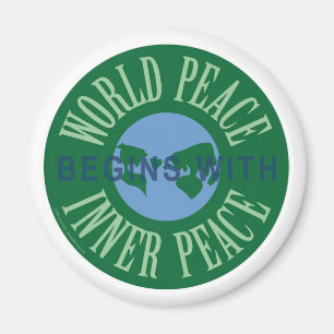 Íman A paz de mundo começa com o ímã interno da paz