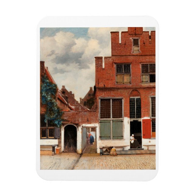 ÍMAN  "A PEQUENA RUA" DE JOHANNES VERMEER (Vertical)