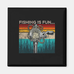Íman A Pesca É Divertida Humor Pesca ao Ar Livre B Troc