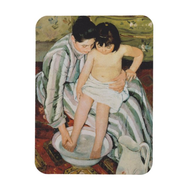 Íman A Pintura do Banho de Mary Cassatt Child (Vertical)