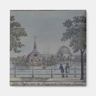 Íman A piscina e a igreja francesa em Potsdam, c.1796