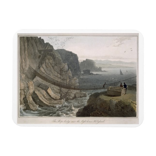 Íman A ponte de corda perto do farol, Holyhead, para (Horizontal)