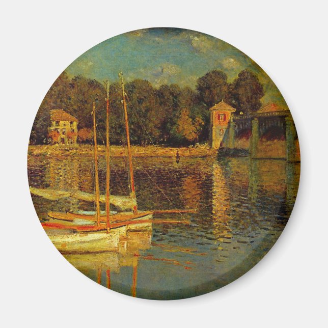 Íman A Ponte em Argenteuil por Claude Monet (Frente)