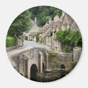 Íman A ponte no castelo Combe, ímã redondo BRITÂNICO