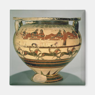 Íman A preto-figura adiantada coluna-krater do