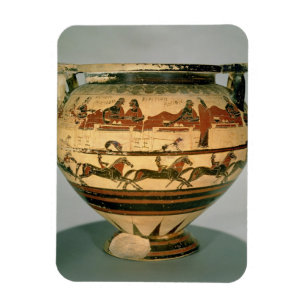 Íman A preto-figura adiantada coluna-krater do