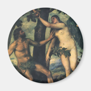 Íman A queda do homem; Adam e Eve por Titian