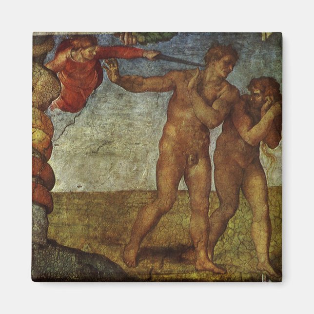 Íman A Queda e Expulsão de Michelangelo, Jardim do Éden (Frente)