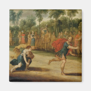 Íman A raça de Atalanta e de Hippomenes (óleo no