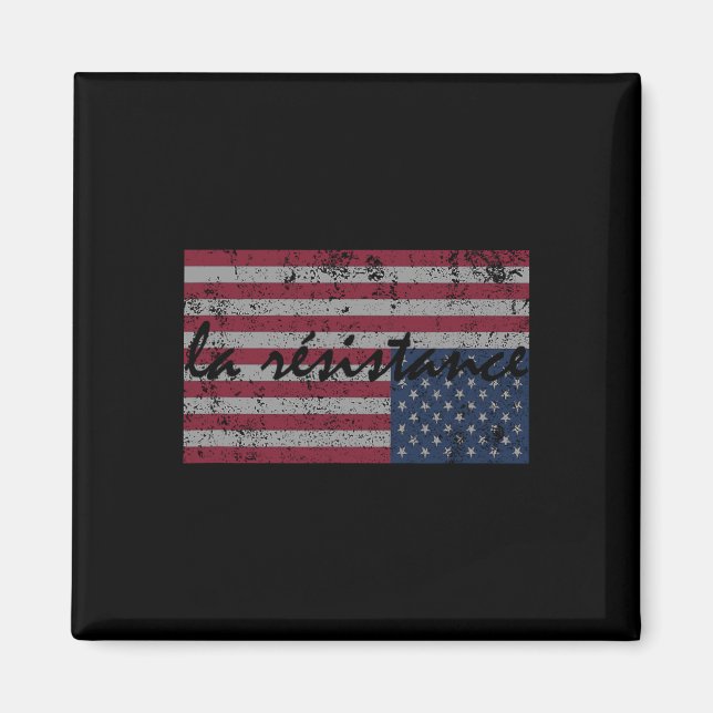 Íman A Resistência La Flag Americana Resiste De Cabeça  (Frente)