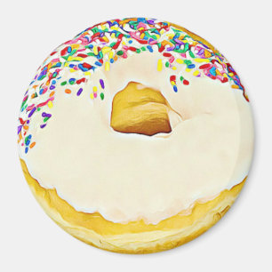 Íman A rosquinha do fosco da baunilha com polvilha o