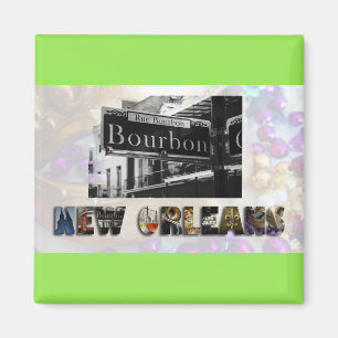 Íman A rua de Nova Orleães Bourbon perla NOLA