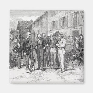Íman A sala de clube de Zermatt em 1864, "da subida