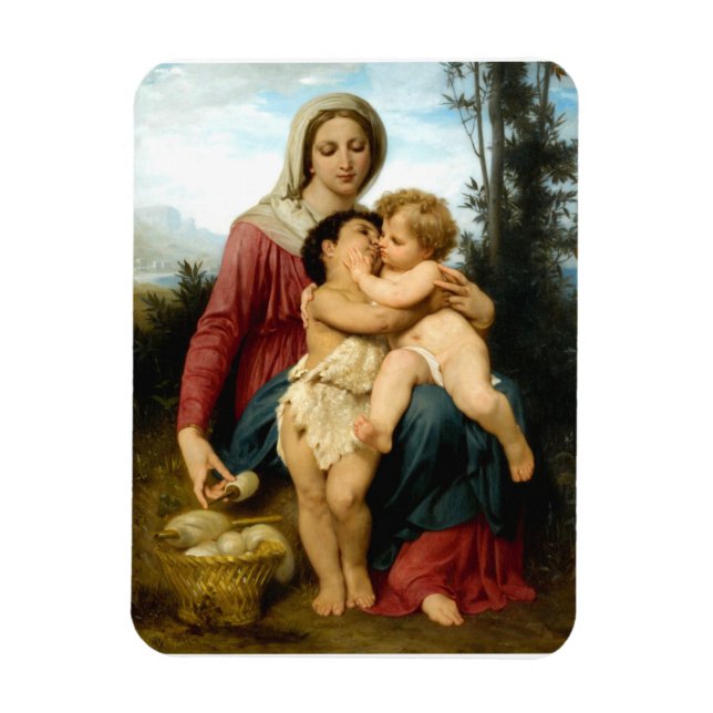 Íman A Santa Família de William Bouguereau (Vertical)