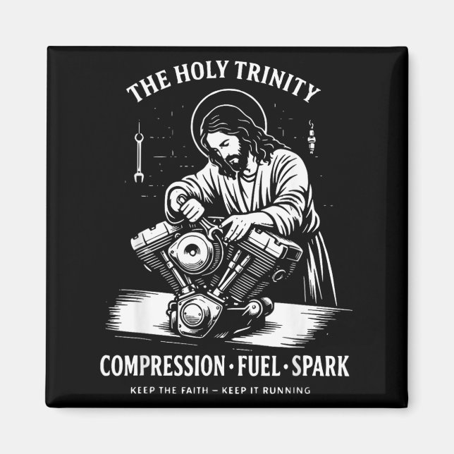 Íman A Santa Trindade Compressão Combustível Faísca Man (Frente)