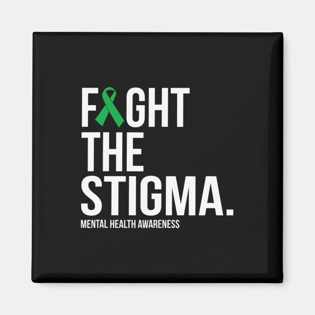 Íman A saúde mental da fita verde-estigma (Frente)