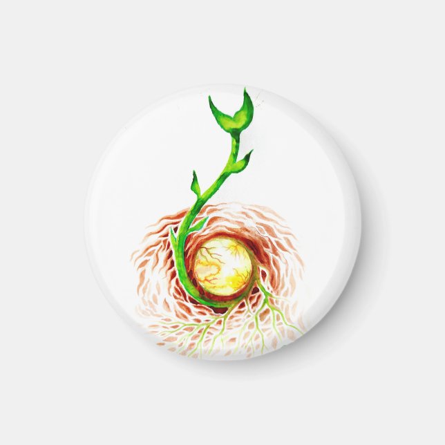 Íman A semente da tela de poster da vida imprimida a la (Frente)