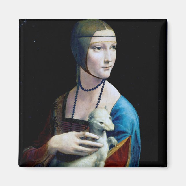 Íman A Senhora com um Ermine, Leonardo da Vinci (Frente)