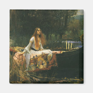 Íman A senhora de Shalott no barco pelo Waterhouse de