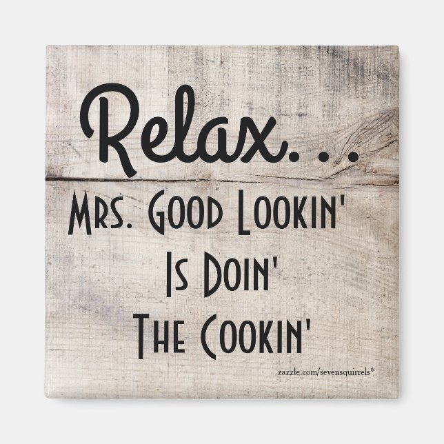Íman A senhora personalizada Sr. ou Miss Good Lookin é  (Frente)