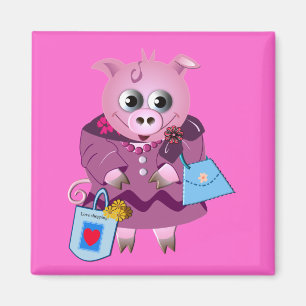 Íman A senhorita bonito Leitão do ímã ama comprar