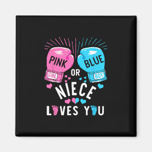 Íman A sobrinha cor-de-rosa ou azul ama você boxando a
