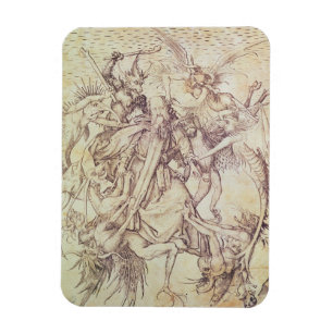 Íman A tentação de St Anthony (gravura)