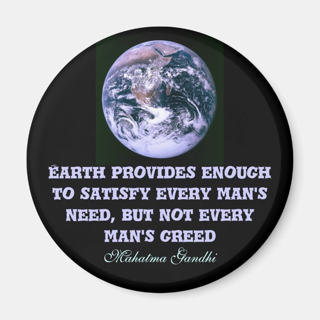 Íman A Terra fornece ímã (Frente)