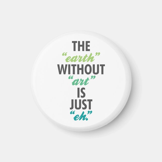 Íman A Terra Sem Arte é Apenas Eh. (Frente)