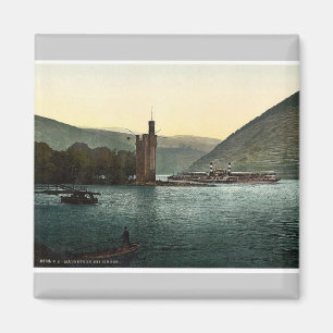 Íman A torre do rato, Bingen, o Rhine, magnif de