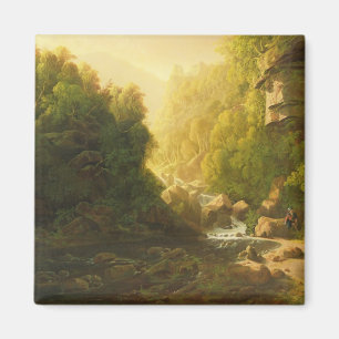 Íman A torrente da montanha, c.1820-30 (óleo em canvas