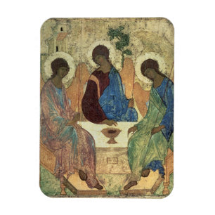 Íman A trindade santamente, 1420s (tempera no painel)