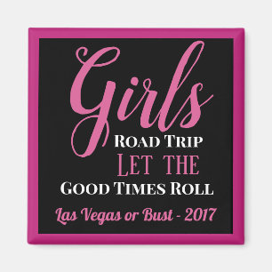 Íman A viagem por estrada da menina personalizada